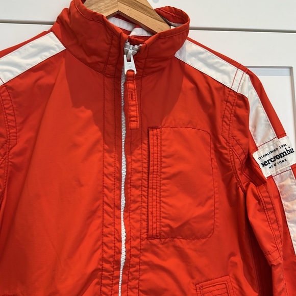 Abercrombie Saranac Lake Jacket Orange & White Jacket Kid's Size Large - Picture 5 of 17